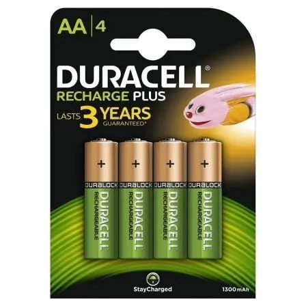 Pack de 4 Pilas AA Duracell HR6-B/ 1.2V/ Recargables - 1