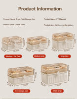 Organizador De Maquillaje 3 Estantes Caja Anti-Polvo Grande Capacidad Para Cosméticos Skincare Labiales Sombras Medicina - details 5