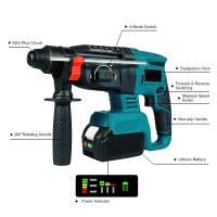 taladro rotativo inalámbrico sin escobillas, 2000W, 10600IPM, martillo eléctrico recargable, taladro de impacto para batería Makita - details 3