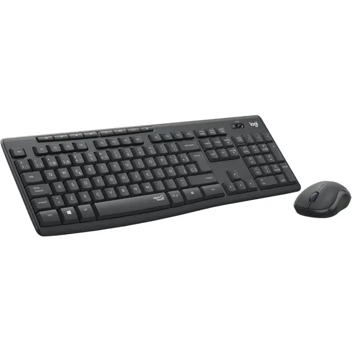 Logitech MK295 Silent Combinación de Teclado y Ratón Inalámbricos con SilentTouch, Seguimiento Óptico, Tecnología Inalámbrica sin Demoras, 90% Menos de Ruido, QWERTY Español, Negro - 1