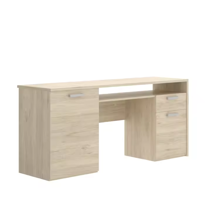 DEKIT GRUPO RIMOBEL REK - ESCRITORIO CON 1 CAJON Y 2 PUERTAS - NATURAL -150 x 74 x 46 cm - 1