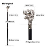 Bastón Decorativo De Lobo Blanco Con Barba Elegante Y Moda Para Caballero Cosplay Knob Cane De 93cm Material De Acero Y Aleación De Aluminio - details 2