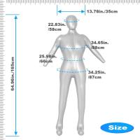 Mannequín Inflable De Mujer Completo Torso Modelo De Vestido Silver Material PVC Tamaño H165cm Estilo Stander - details 1