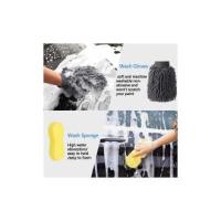 Kit de limpieza de coche de 12 piezas, kit de limpieza de lavado de coches de microfibra profesional, cepillo de rueda y borde, guantes de lavado de ropa de limpieza, esponja - details 1