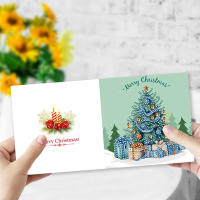 Tarjetas De Cumpleaños Hechas a Mano Con Diamantes 5D Rhinestone Arte De Artesanía Para Festival Y Navidad Pack De 12-4 Pcs - details 2
