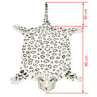 vidaXL Alfombra afelpada de leopardo 139 cm blanco - details 3
