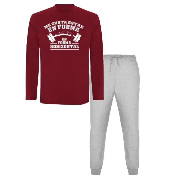 Pijama Hombre Manga Larga Estar en Forma Chico - Antracita - 1