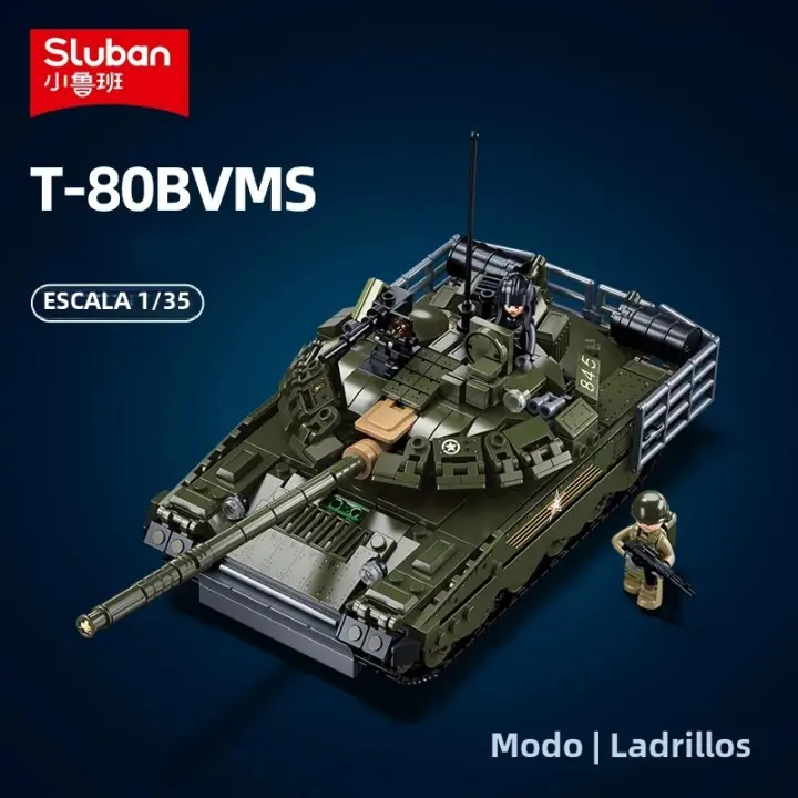Bloques De Construcción De Tanque De Batalla Principal T-80BVMS 798PCS Serie Militar Juguetes Educativos DIY Para Niños Regalos - 1