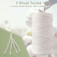 Hilo de algodón Macrame de 3mm x 200m, 100% natural Macrame cuerda de algodón, Micler Makramee DIY trenzado Garn para decoración, Bohemia adornos de tejer, decoraciones Wedg - details 3