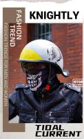 Casco De Motocicleta Retro Medio Cara Con Parabrisas Y Visores HD Para Hombres Y Mujeres Capaz De Ciclismo Y Scooter Material ABS Peso 900g - details 13