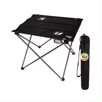 Mesa de camping Aktive plegable textil negro 51x61x50 cm - 1