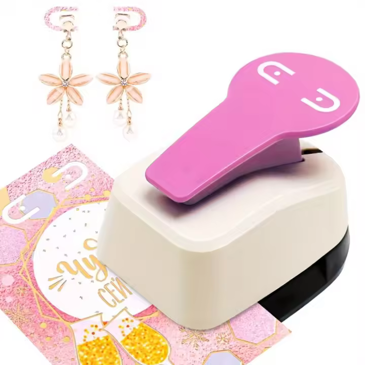 Pulverizador Portátil De Agujeros Para Tarjetas De Aretes Máquina De Perforación DIY Para Scrapbooking Metal Resistente - 1