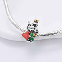 Nueva Cadena De 925 Plata Estereotipada Con Encanto Del Príncipe De La Carrousel Clown Para Pulsera Original Pandora Joyería DIY Para Dama - details 21