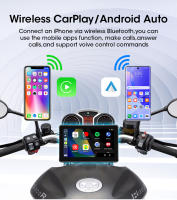 Pantalla Táctil IPS De 7" JMCQ Para Motocicleta Con DVR Dashcam Wireless Carplay Android Auto Cámara Frontal Y Trasera Grabadora Impermeable IPX7 - details 2