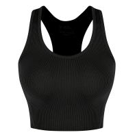 Top De Yoga Basic Racerback Para Mujer Camiseta Sin Costuras De Rib Knit Para Gimnasio Y Pilates Sin Almohadillas Internas - details 4