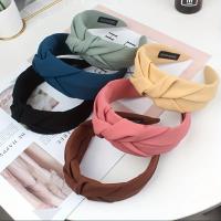 Nueva Moda Diademas Con Nudo Para Mujeres Color Sólido Cinta De Tela Ancha Accesorio De Cabello Suave Diadema Decorativa Para Todas Las Estaciones - details 3