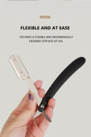 Cuchillo De Afeitar Plegable De Acero Inoxidable Para Hombres Barbero Cuchilla De Cejas Afeitadora De Barba Accesorios De Cabello - details 4