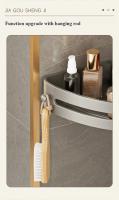 Estante De Esquina Para Baño Montado En La Pared Diseño Hueco Organizador De Ducha Con Tres Niveles No Perforado Capacidad De Soporte Fuerte Estilo INS Ventilación Y Drenaje - details 4