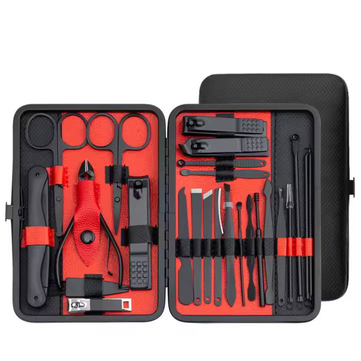 Kit Profesional De Manicura Y Pedicura 10/15/25 PCs Con Estuche Portátil Herramientas De Acero Inoxidable Para Uñas Y Pies Regalo Ideal - 1