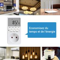 Toma de Corrientes digital programable, programador Semanal de enchufos Eléctricos con 20 programas, Toma de Corrientes con temporizador de 24 Horas con Pantalla LCD, Ahorro de Energía para el hogar - details 2