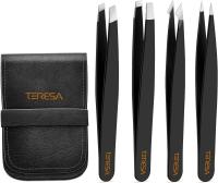 TERRESA - BEAUTY SET Pinzas para cejas profesionales, color negro para el bolso - details 0