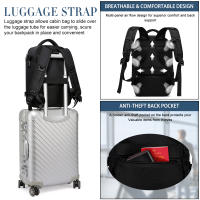 Mochila de Viaje Cabina Avion 40x20x25 para Bolsa de Viaje Equipaje de Mano 20L Bajo el Asiento Maletas de Cabina Pequeña Hombre Mujer Mochila Portatil 14 Pulgadas con Puerto USB - Negro - details 0