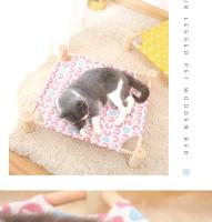 Cama De Verano Para Mascotas Plegable Y Portátil 53x48x13cm Cama De Madera Desmontable Para Perros Gatos Y Teddy Somnoliento En Hamaca Refrescante Para Camping - details 12