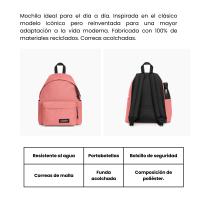 Mochila Eastpak A Day Pak'r Impermeable en Rosa Coral / Sabas Shop - details 0
