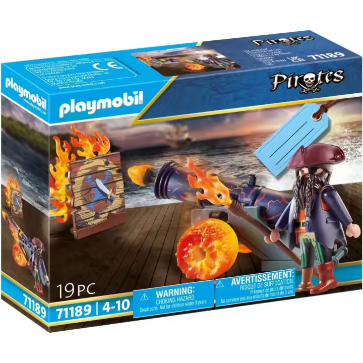 PLAYMOBIL - Pirates Pirata con Cañón - Gran calidad y diseño robusto - Coleccionable - Idea regalo - Recomendado para mayores de 4 años - 1