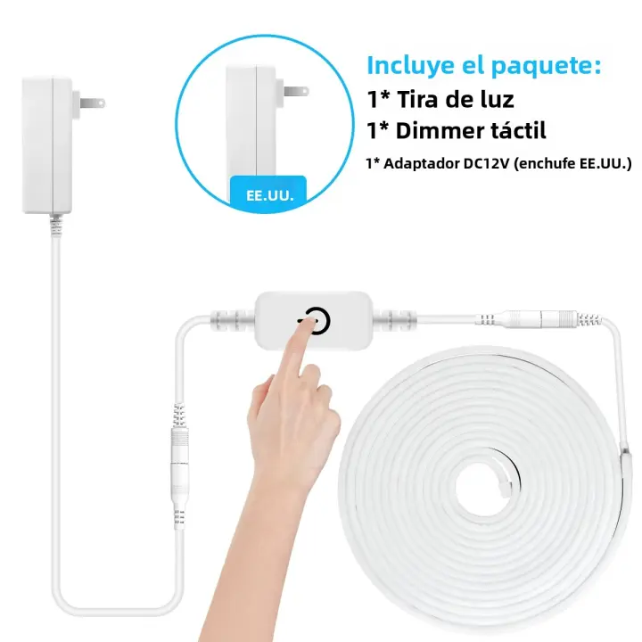 Tira De Luces LED Toque De Mano 12V Dimmer Neon Para Cocina Decoración De Navidad Lámpara De Fondo Tape De Neón - 1