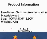 Adorno Navideño De Árbol De Madera Miniatura Decoración De Escritorio Para Centro Comercial Suministros De Decoración Navideña - details 1