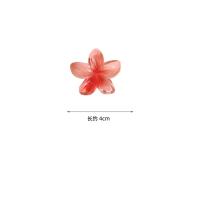 Pinza Para El Cabello De Tamaño Pequeño Con Diseño De Flores Y Gradientes Accesorio De Moda Para Mujeres Barra De Lazos De Plástico Para Decorar El Cabello - details 1