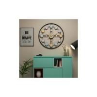 50cm XL Reloj de pared silencioso de metal simple y elegante Reloj de pared forjado N-Dorado (Baterías no incluidas) - details 3