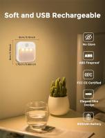Luz Nocturna con Sensor de Movimiento[30 días de espera], Luz Nocturna Infantil Recargable con 3 Colores de Luz y Brillo Ajustable, Instalación Magnética para Pasillo, Escalera, Habitación - details 4