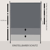 Toldo vertical 200x292 cm Vertical retrácthil con protección de Sombra regulable Aluminio gris para Terrazas y balcones - details 4