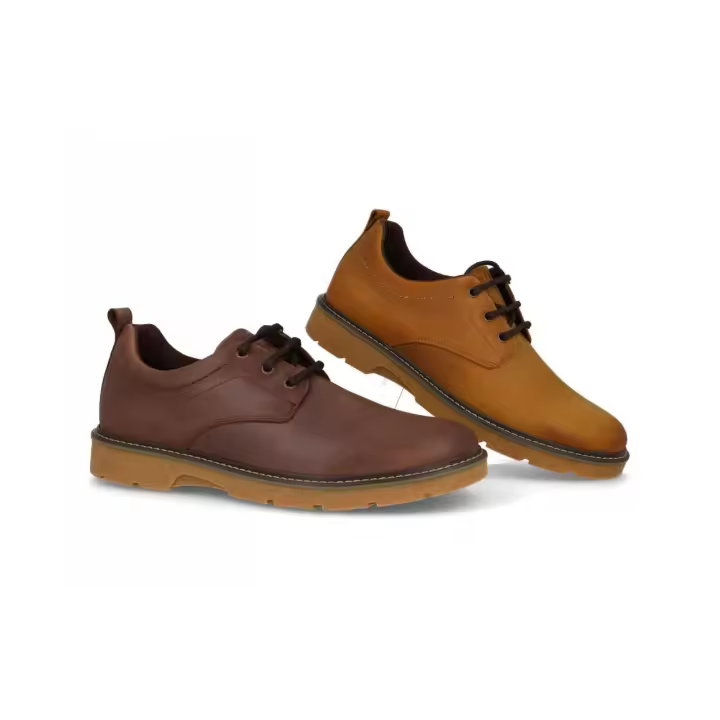 Mº3001 - ROUTE 83 ZAPATO CABALLERO PIEL    COLORES : MARRON , CAMELLO  TALLAS: 39 AL 46  CORTE EXTERIOR: PIEL  FORRO INTERIOR: TEXTIL  PLANTILLA: TEXTIL / EXTRAIBLE  ALTURA TACÓN / CUÑA : 3 CM.  PISO : SINTÉTICO - 1