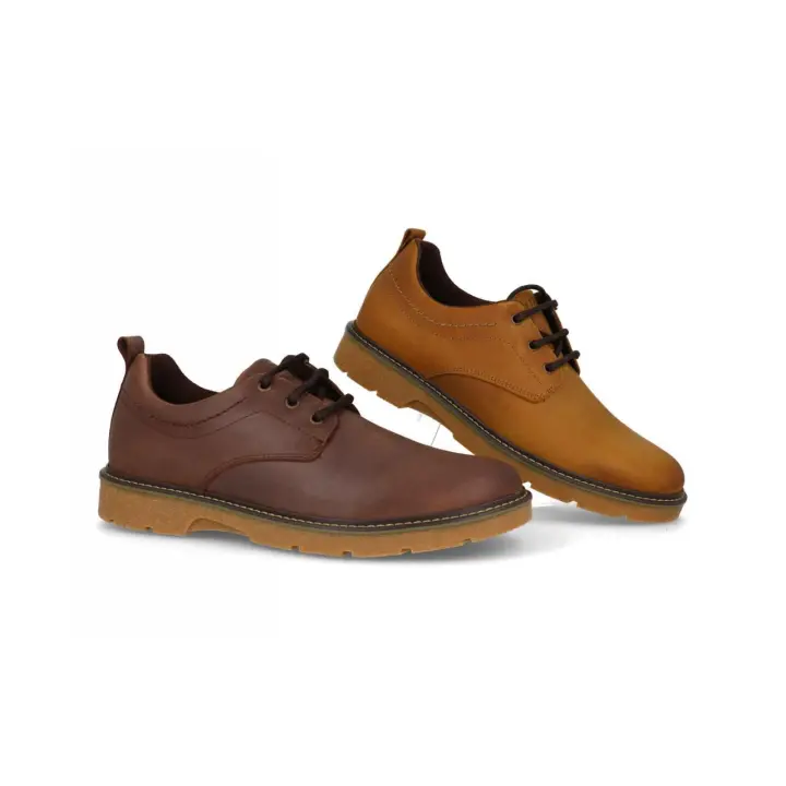 Mº3001 - ROUTE 83 ZAPATO CABALLERO PIEL    COLORES : MARRON , CAMELLO  TALLAS: 39 AL 46  CORTE EXTERIOR: PIEL  FORRO INTERIOR: TEXTIL  PLANTILLA: TEXTIL / EXTRAIBLE  ALTURA TACÓN / CUÑA : 3 CM.  PISO : SINTÉTICO - 1