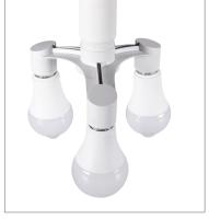 Adaptador Divisor De Bombilla LED VzzUoo 3 En 1 E27 Para Fotografía Y Estudio Material PC+ABS Soporte Para Bombilla - details 6