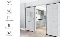 KingnetStore - Vinilo Película Lámina Cristal para Ventanas Privacidad y Protección de Rayo UV Vinilos para Cristales Vidrio Opaco, Estático Anti UV, Autoadhesivo Decorativo para Puertas Cristal Baño Cocina Oficina, Electrostático Reutilizable Tiles - details 0