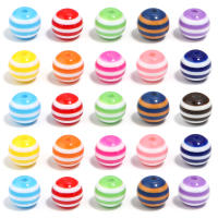 50/100pcs Resin Stripe Beads Redondas De Color Para Hacer Joyas DIY Pulsera Con Accesorios De Manualidades Cuentas Espaciadoras - details 4