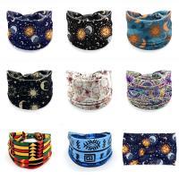 Headband Boho Para Mujer Y Niñas Estampado De Luna Y Sol Algodón Stretch Para Yoga Correr Accesorio De Cabello Versátil - details 2