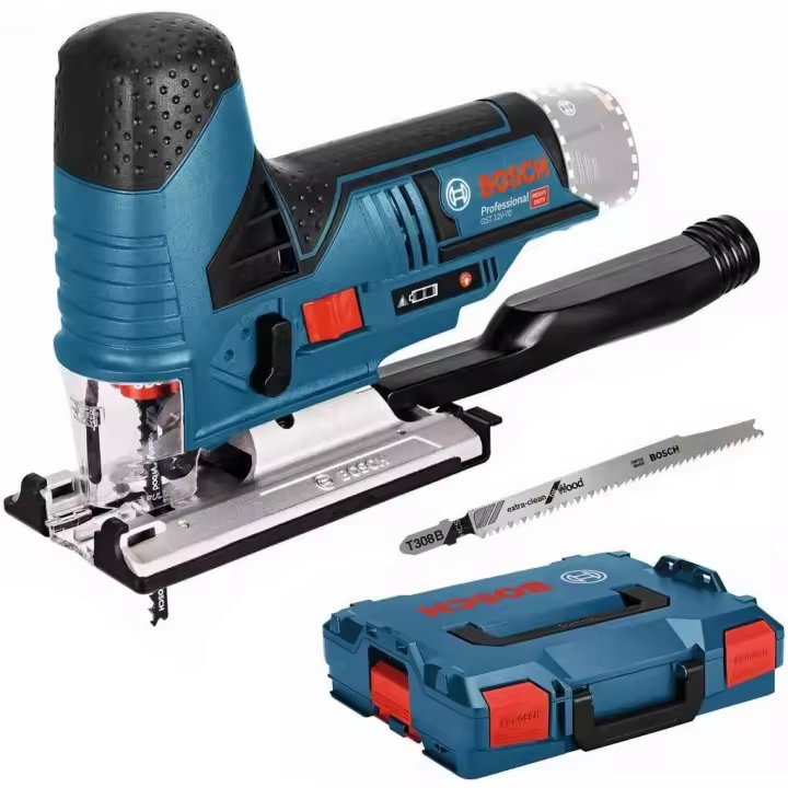 Bosch Professional 12V System GST 12V-70 - Sierra de calar a batería (1500 – 2800 cpm, profundidad de corte 70 mm, sin batería, en L-BOXX) - 1