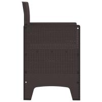 Silla de Jardín vidaXL Set de 2 Marrón Ratán Estándar Duradero - details 5