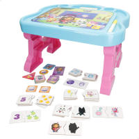 Lisciani Gabby's Dollhouse - Escritorio infantil, incluye 10 juegos educativos, pizarra con rotulador y esponja para dibujar y borrar, mesa para pintar, mesas infantiles, para niños a partir de 3 años, tiene instrucciones - details 0