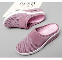 Zapatillas De Caminar Para Mujer Con Almohadilla De Aire Slip-On Ortopédicas Para Diabéticas Plataforma Ligera De Malla Zapatos Planos Con Tiras En La Parte Superior Suela De TPU - details 20