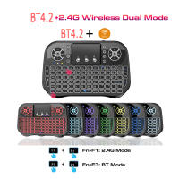 Teclado Inalámbrico Bluetooth Mini 2.4G Dual Mode Retroiluminado Para Android TV Box PC Proyector Idiomas Inglés Ruso Francés Español Portugués - details 2