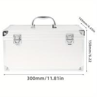 Alta Calidad Aluminio Suitcase Partes De Baño Organizador De Juguete Garage Almacenamiento Portátil Caja Metálica Con Cerradura Sin Esponja - details 1