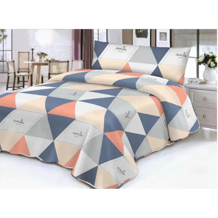 Juego de sábana,juego para cama 180cm,set de 4 Piezas, 1 encimera , 1 sábana bajera ajustable, 2 fundas de almohada, 100% poliéster, transpirable.CXJF - 1