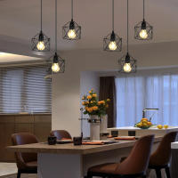 Lámpara Colgante Vintage De Techo LED Estilo Nórdico Para Sala De Estar Comedor Cocina Decoración Navideña Luz Pendente De Hogar - details 8