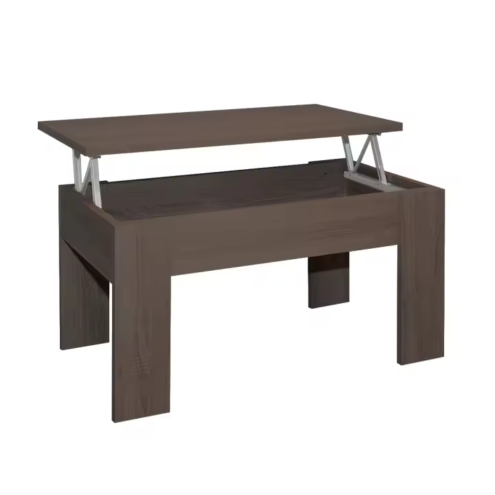 Acomoda Textil – Mesa de Centro Elevable para Almacenamiento de Madera Gala. Mesita Amplia y Cómoda para Salón y Comedor 46x90x50 cm. - 1